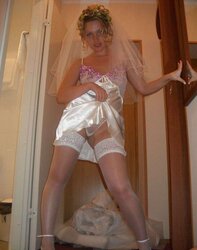 Bride demonstrating off