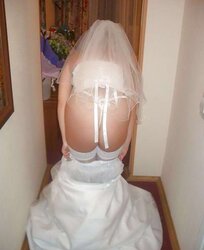 Bride demonstrating off