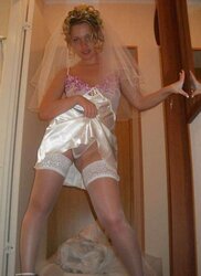 Bride demonstrating off