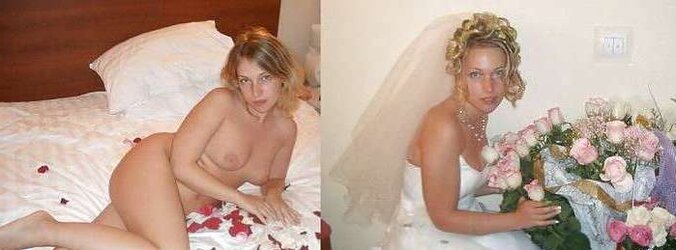 Bride demonstrating off