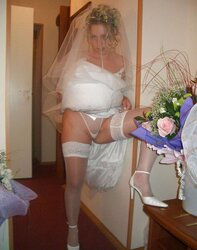 Bride demonstrating off