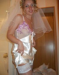 Bride demonstrating off