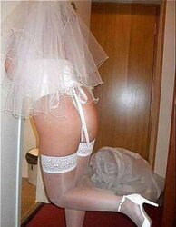 Bride demonstrating off