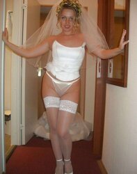 Bride demonstrating off