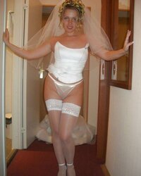 Bride demonstrating off