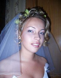 Bride demonstrating off