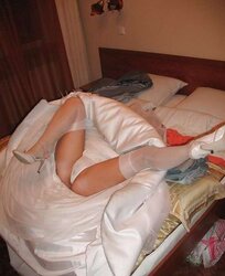 Bride demonstrating off
