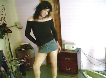 My size trio ELASTIC GUM Jeans mini miniskirt
