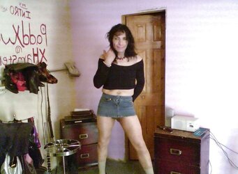 My size trio ELASTIC GUM Jeans mini miniskirt