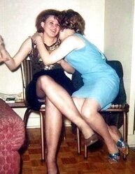 Stocking tops shown by accidents