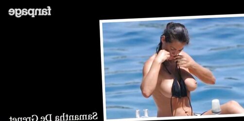 Celebrities bare-breasted