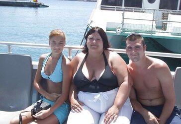 Mom clothed with ample knockers.
