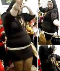 Dancing-hijab niqab jilbab arab turbanli tudung pakimallu(two