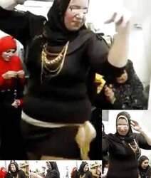 Dancing-hijab niqab jilbab arab turbanli tudung pakimallu(two