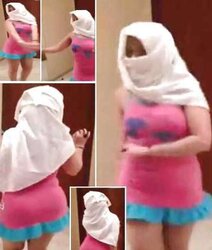 Dancing-hijab niqab jilbab arab turbanli tudung pakimallu(two