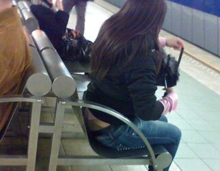 Street slimy ARSE inexperienced voyeur