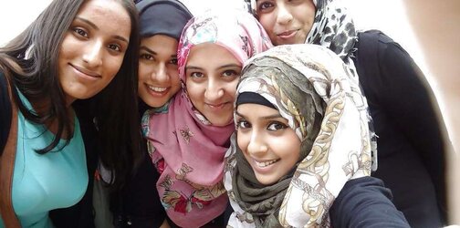 Mingled Hijabi Super-Hot Cooters