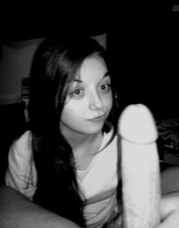This gal likes white prick