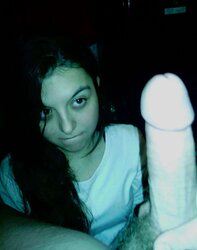 This gal likes white prick