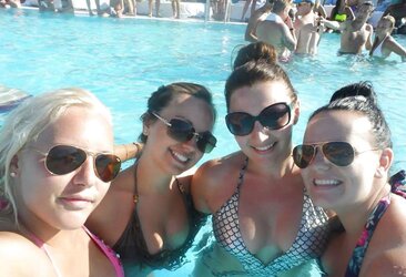 Chubby slags seren,amy,charlotte and vicky holiday photos
