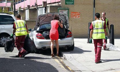 Imogen Thomas downblouse ripping off clothes off for the needy