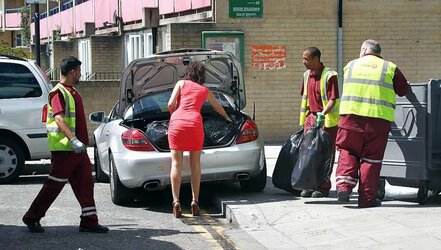 Imogen Thomas downblouse ripping off clothes off for the needy