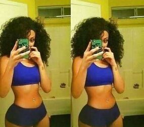 Dark-Hued camel toe