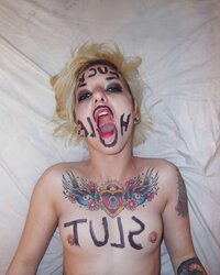 Trampy blondie lady