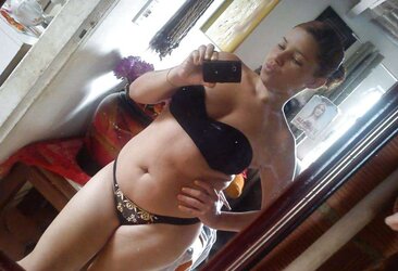 In front a mirror