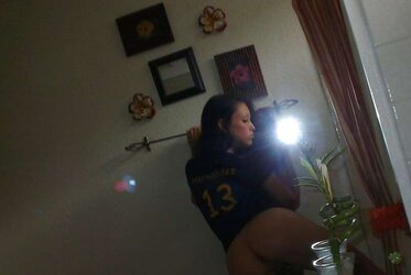 In front a mirror