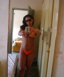 In front a mirror