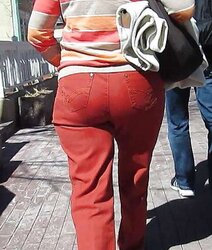 German Mature Street Ass
