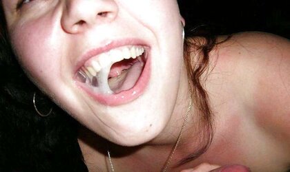 Jism on her face after a supreme oral pleasure