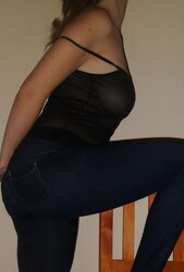 Uber-Sexy culo tee in denim and g-string
