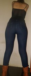 Uber-Sexy culo tee in denim and g-string