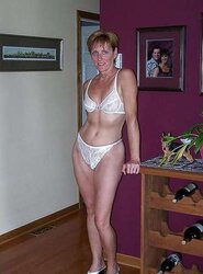 Thin Platinum-Blonde Mature In Tights