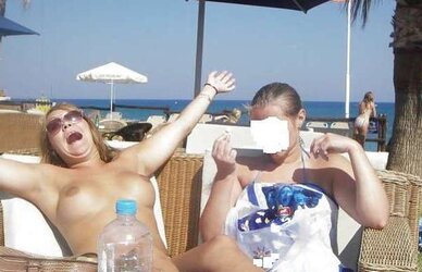 Nasty teenager ladies on holiday