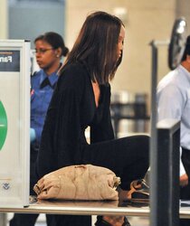 Tyra Banks departs LAX Airport