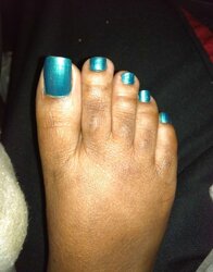 Teal Blue Car Footjob