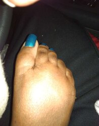 Teal Blue Car Footjob