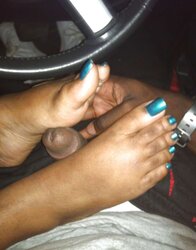Teal Blue Car Footjob