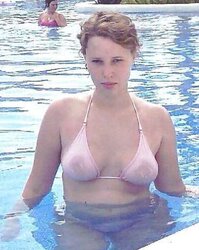 Bikini swimsuit brassiere plumper mature clad teenager phat mounds