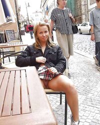 Upskirt At The Restaurant