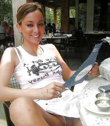 Upskirt At The Restaurant