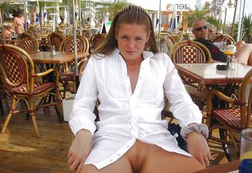 Upskirt At The Restaurant