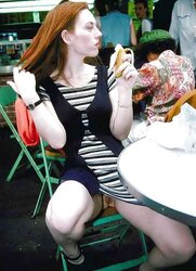 Upskirt At The Restaurant
