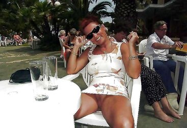 Upskirt At The Restaurant