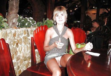 Upskirt At The Restaurant