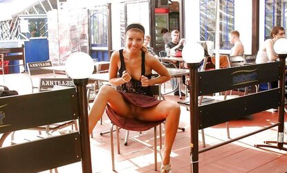 Upskirt At The Restaurant
