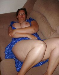 Blue with white poka dots